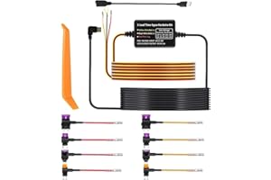 Gloryes Dash Cam Hardwire Kit, Type-C Acc Hardwire Kit for All Dash Cam converts 12V-24V to 5V, Attached a USB C Conversion Wire(A/B8 to A/B5), Enables Parking Mode, Low Voltage Protection