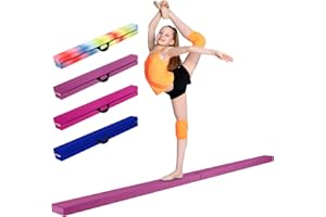 UMIKOOL DIRECT 7FT/8FT Balance Beam, Folding Floor Gymnastics Equipment for Gymnast Kids Adults, Non Slip Rubber Base, Professional Gymnastics Beam for Home Training