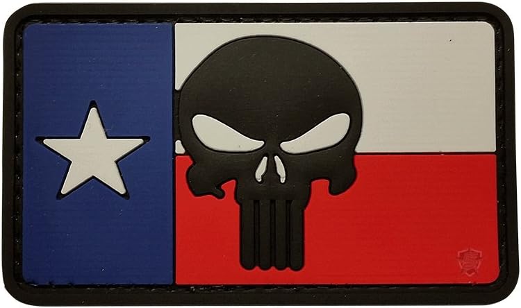 5ive Star Gear Texas Flag Punisher Morale Patch, Multi-Color, One Size