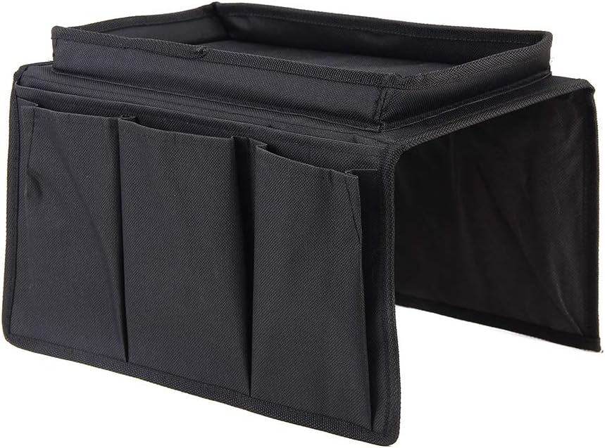 6 Pockets Sofa Couch Storage Organizer,Waterproof Armrest Tray Table,Sofa Armrest Couch Buddy Caddy for Drink, Cellphone, TV Remote Controller, Cup Holder and Magazines