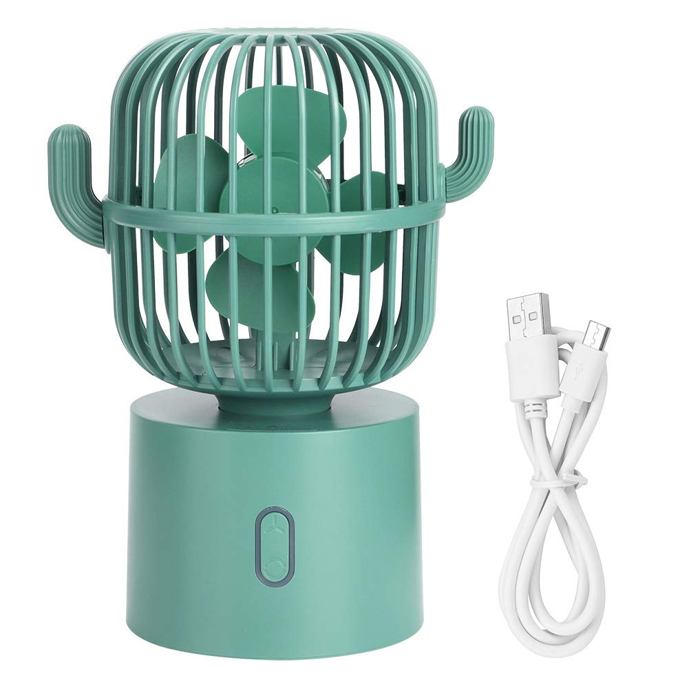 Atyhao USB Desk Fan - Portable USB Rechargeable Desktop Electric Fan Mini Cooling Oscillating Fan for Home Office Use(Green)