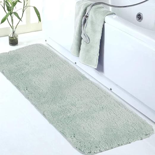 Amazon Com Walensee Large Bathroom Rug 24 X 60 Pale Green Extra Soft And Absorbent Shaggy Bathroom Mat Machine Washable Microfiber Bath Mat For Bathroom Non Slip Bath Mat Luxury Bathroom Floor Mats