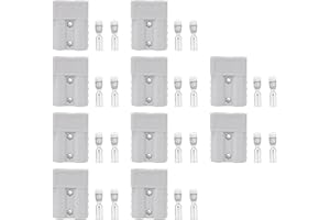 Battery Quick Connector Kit, 10pcs 50A 600V Battery Connector Winch Trailer 6AWG Battery Power Cable Connector Quick Connect 
