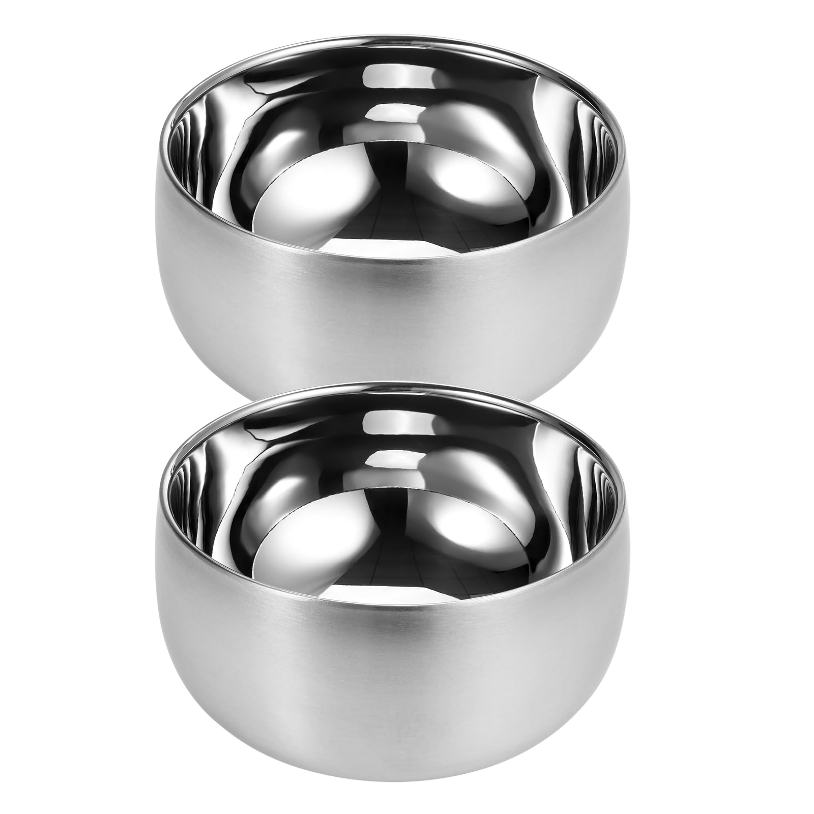 luvtree 2-Pack 316 Stainless Steel Double-Wall Insulated Bowls – 4.7" Diameter, 2.7" Height – Insulated, Anti-Scald & Dishwasher Safe – Ideal for Soup, Rice, Snacks, Hot & Cold Drinks