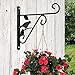 Amagabeli Hanging Plants Bracket 10 inch Outdoor Planter Hooks Hangers Flower Baskets Pot Bird Feeder Hanger for Fence Wall Trees Wind Chimes Lantern Outdoor Indoor Garden Arm 3D Bird Black hook02