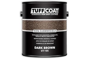 Tuff Coat UT-105 Dark Brown - 1 Gallon: Medium Texture, Non-Submersible, Water-Based, Rubberized Non-Skid Coating