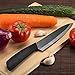 Chef Knife, Professional Ceramic Knife 7-inch Black Blade Antiskid Soft Handle with Sheath for Cutting Fruits, Vegetables and Meat, Essential Kitchen Knife for Making Delicious Food