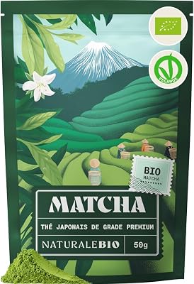 Matcha Japonais Bio Premium en Poudre L-Théanine