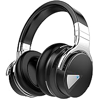 Silensys E7 Active Noise Cancelling Headphones Bluetooth Headphones with Microphone Deep Bass Wireless Headphones Over Ear, C