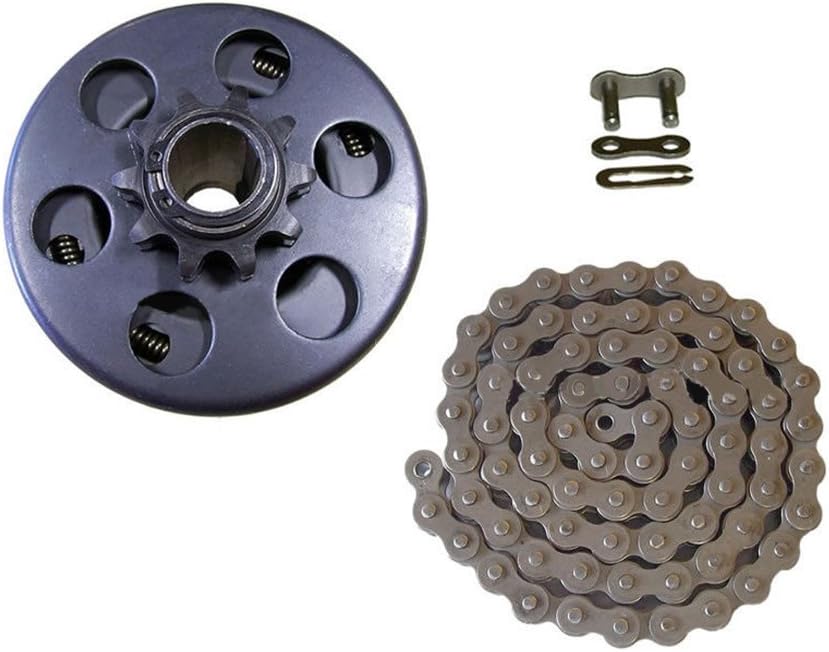 Homgrace 10T Go Kart Mini Bike Clutch, 3/4 Bore 40/41/420 Chain Clutch Centrifugal for Go Kart Mini-Bike (Centrifugal Clutch with Chain)