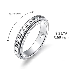 This Too Shall Pass Spinner Ring Men Women Fidget