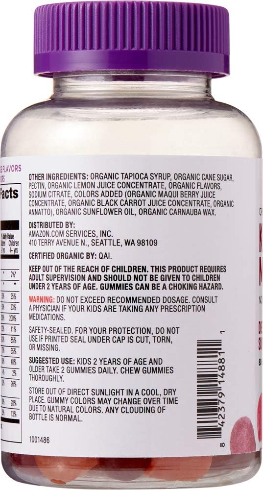  Brand - Mama Bear Organic Kids Multivitamin, 60 Gummies, 1 Month Supply: Health & Personal Care