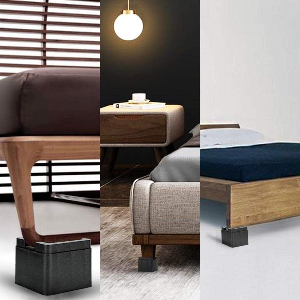 Kyrieval 3 Inch Bed Risers Heavy Duty U Shape Adjustable Furniture Risers for Casters Wheels of Furniture, Sofa, Table and Couch 4 pcs: Home & Kitchen