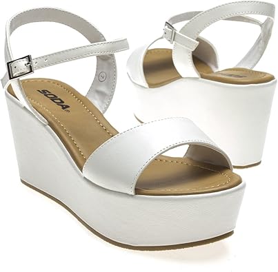 amazon white platform sandals