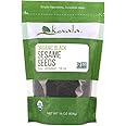 Kevala Organic Black Raw and Unhulled Sesame Seeds, 1 Pound