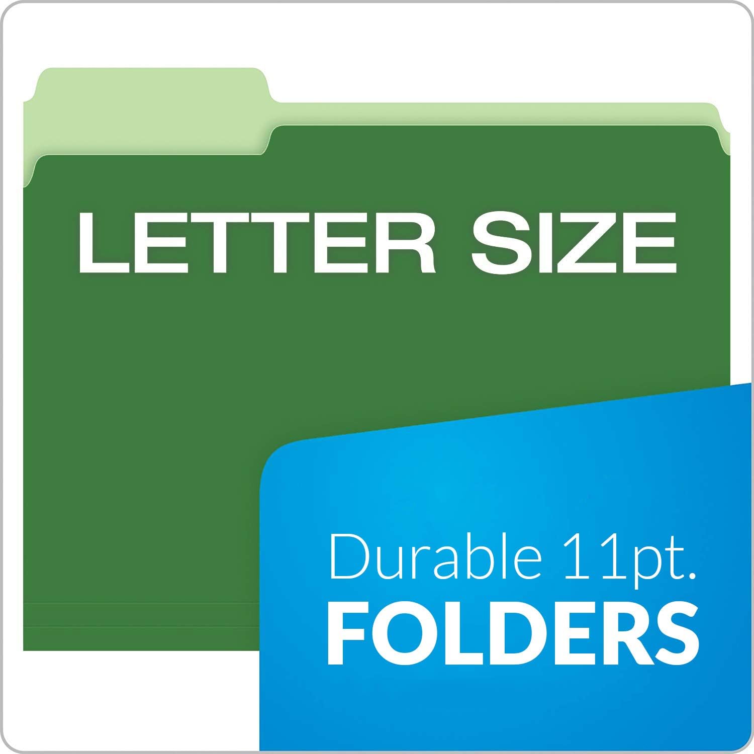 Two-Tone Color File Folders, Letter Size, Assorted Colors, 1/3 Cut, 200 per Box : Office Products