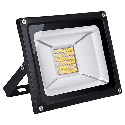 Proyector LED de 30W Exterior Aluminio IP65 Blanco cálido 30000LM ...