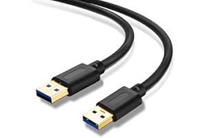 Jelly Tang USB 3.0 Male to Male Cable 3Ft,USB to USB Cable with Gold-Plated Connector for Hard Drive Enclosures, DVD Player, Laptop Cooler (3Ft/1M)