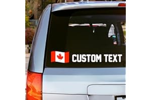 Oliver's Labels Window Decals, Durable Personalized Name Labels & Tags - Canada Flag Design