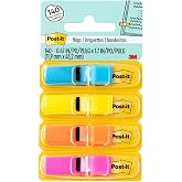 Post-it Highlighting Flags, 35/Dispenser, 4 Dispensers/Pack, .47 in Wide, Assorted Bright Colors (683-4ABX)