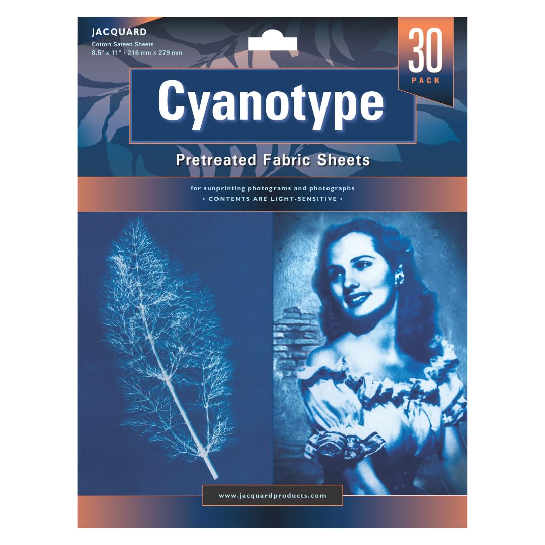 Jacquard Cyanotype Fabric Sheets, Pre-Sensitized
