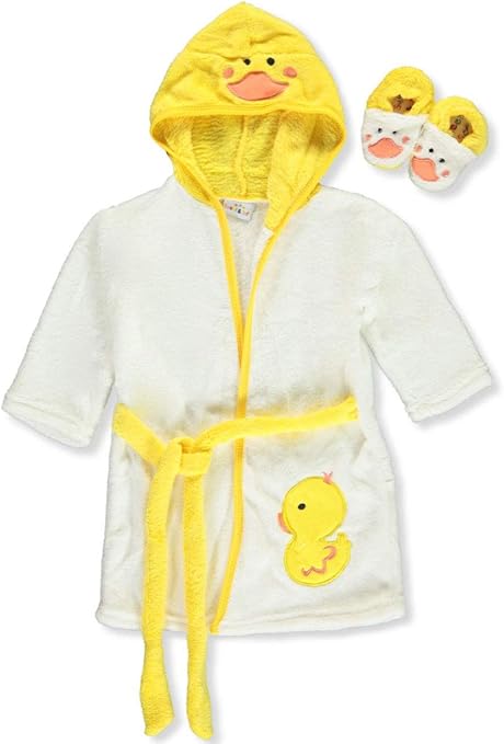 infant robe and slippers
