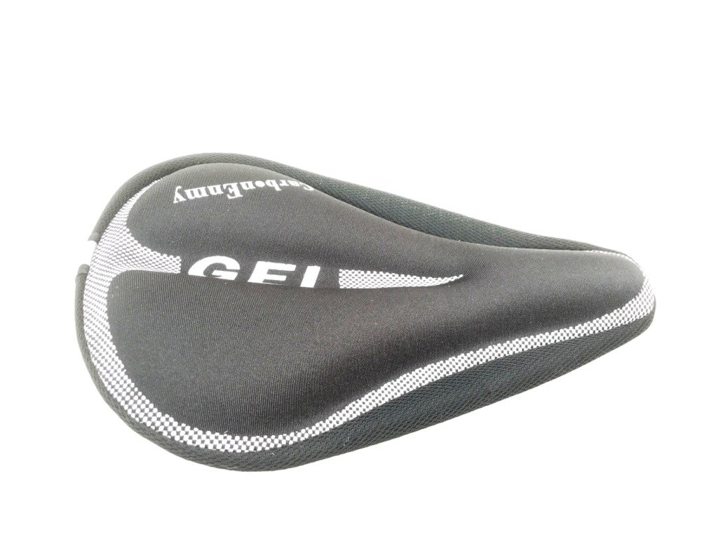 Thick padded bicycle saddle cover, 28 cm x 18 cm, 200g, black