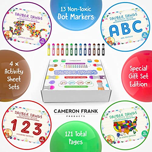 Washable Dot Markers 13 Pack With 121 Activity Sheets For Kids