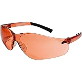 BRADDELL FL-41 Rose Tinted Wrap Around Sports Safety Glasses for Migraine Light Sensitivity, Concussion and Fluorescent LED Glare (Sleek SMALL)