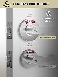 MrArm Privacy Indicator Lock and Lever, Large Grade
