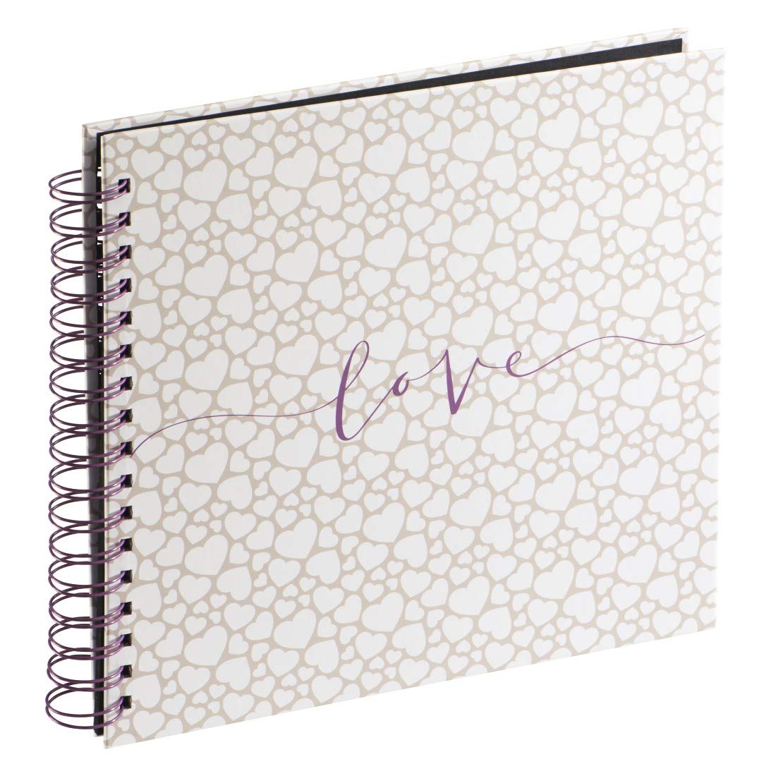 Hama "Romance Spiral Photo Album, Laminated art print, 40 Black Pages
