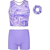 MODAFANS Gymnastics Leotards for Girls With Shorts Tumbling Dance Unitards Biketards Activewear