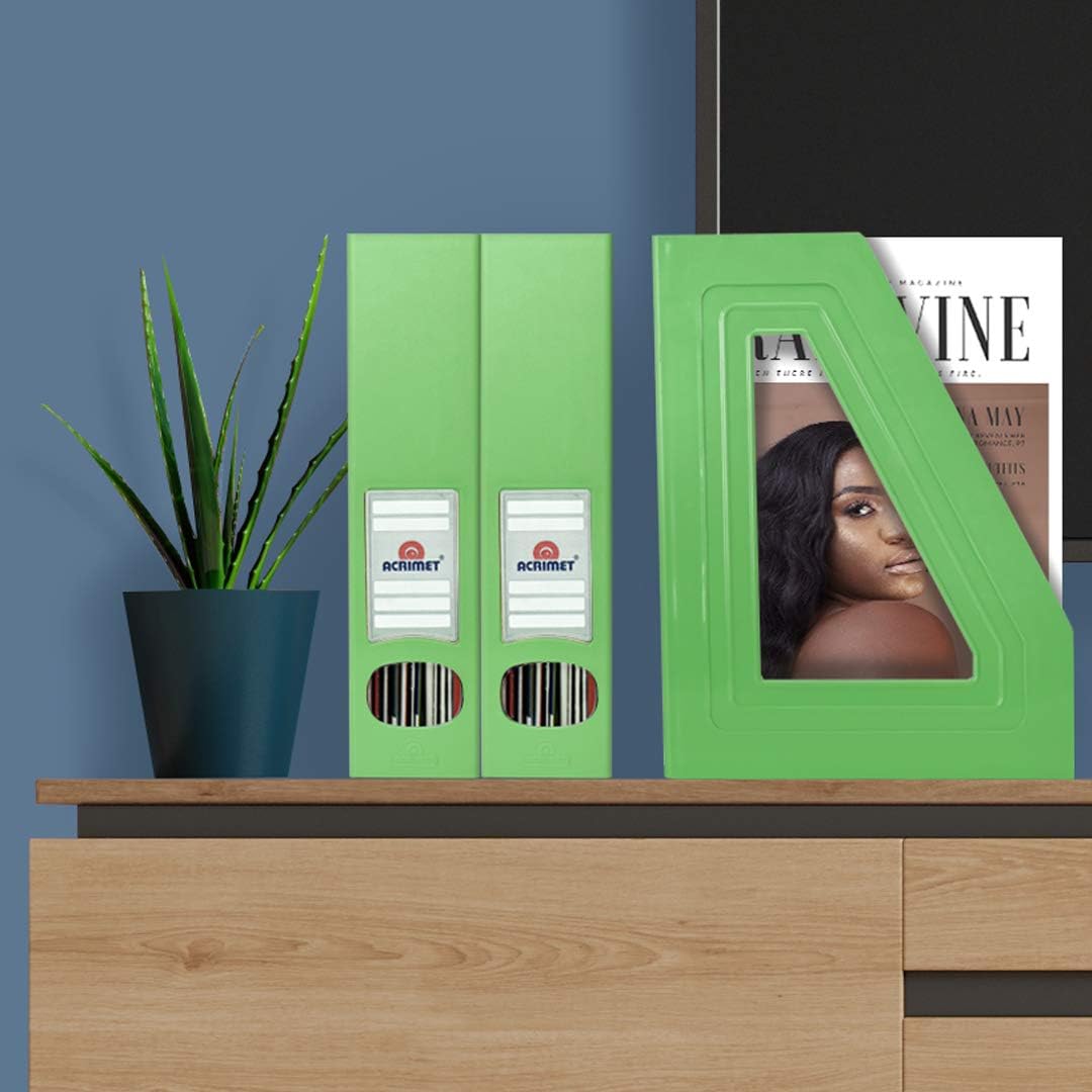 Acrimet Magazine File Holder, Vertical Rack for Documents Folders and Mail, Durable Plastic Desk Organizer for Office & Home - Image 5