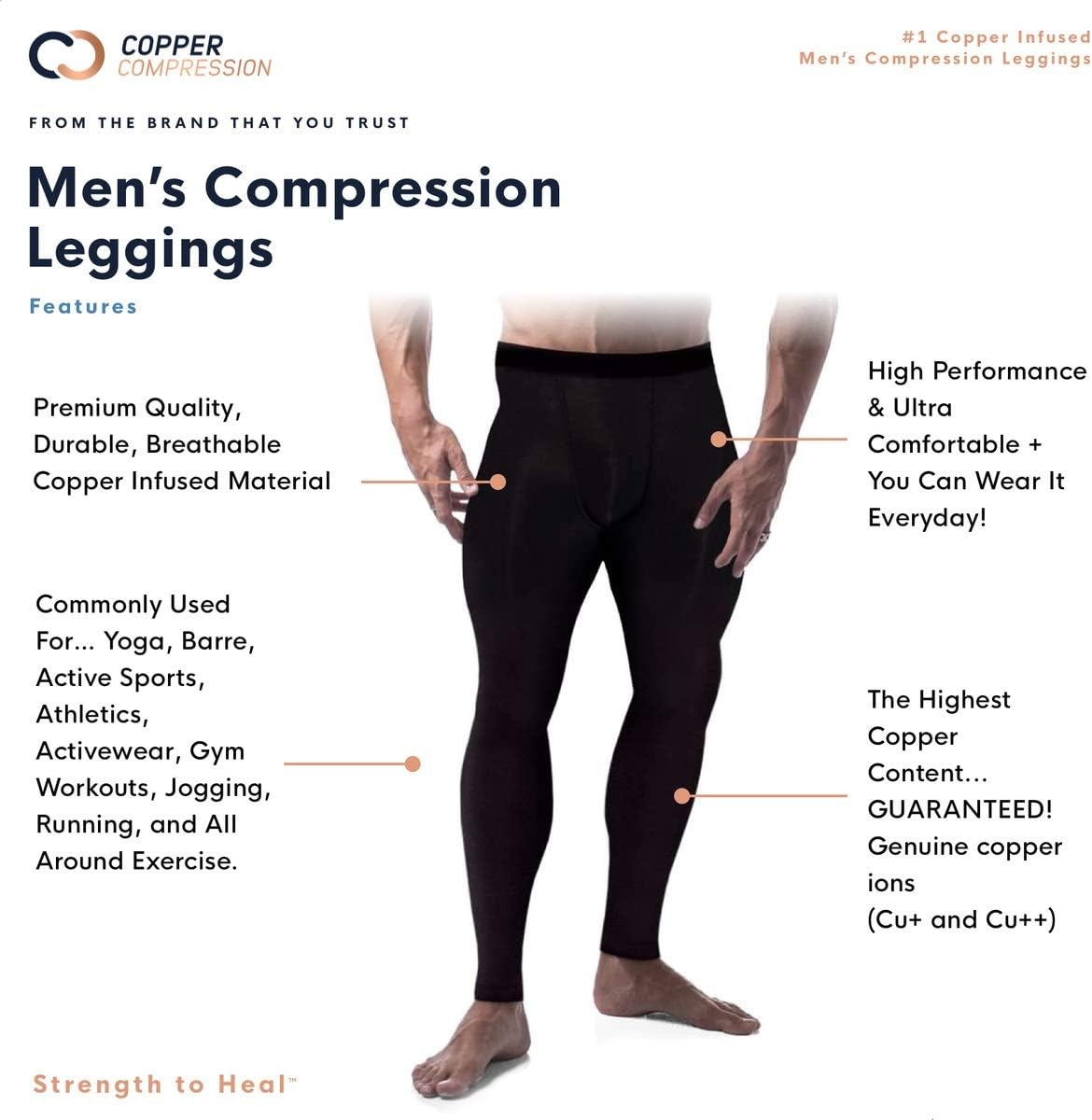 copper fit compression tights