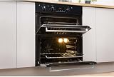 Indesit Aria Electric Built Under Double Oven Black AA Energy Fanned Digital view 6