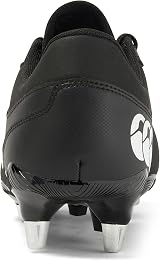 Canterbury Phoenix Raze Soft Ground Rugby Boots Unisex 9.5 Black White view 5