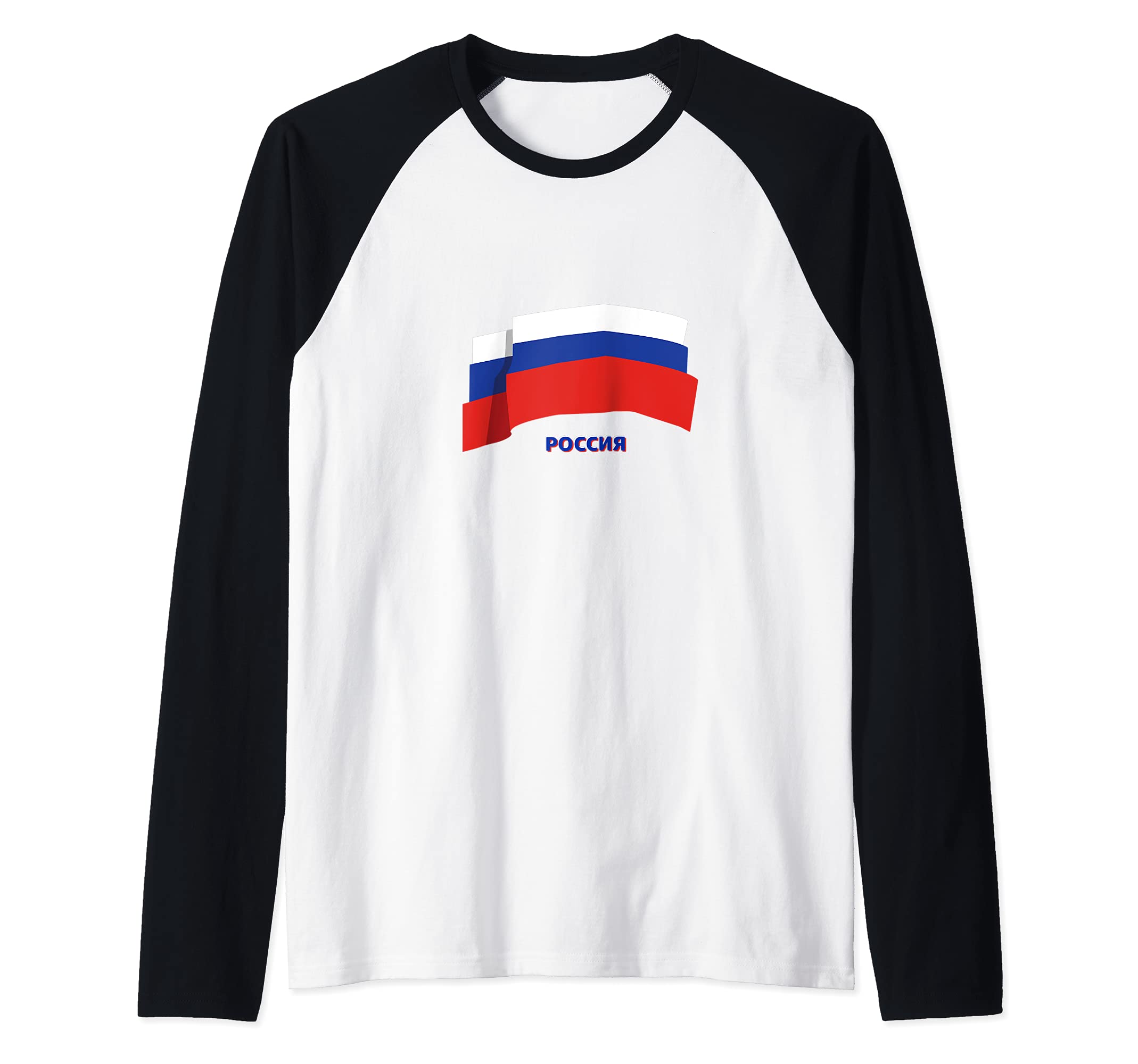 Flag Russia Raglan Baseball Tee