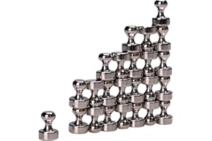 LEASEN 24Pcs Fridge Magnets Refrigerator Magnets, Magnets for whiteboard, Strong Small Magnets, Magnetic Push Pin Magnets for Whiteboard, Office, School, Locker, Kitchen, Adult