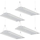 JC-LGL LED Linear High Bay Light, 210W 31500LM 5000K High Bay Shop Lights | 0-10V Dimmable, High Bay LED Shop Lights for Garage/Warehouse/Workshop/Barn, AC120-277V UL Listed, 5 Years Coverge, 4Packs