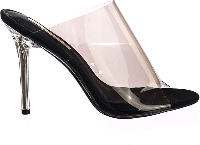 clear pvc mules