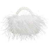 Miuco Real Natural Ostrich Feather Beaded Handbags For Women Handmade Evening Bags Clutch Purse