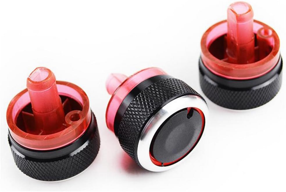 WEPECULIOR 3pcs/Set Air Conditioning Heat Control Switch knob AC Knobs for Peugeot 206 207 2006-2011 for Citroen C2 2006-2013 Auto Accessories