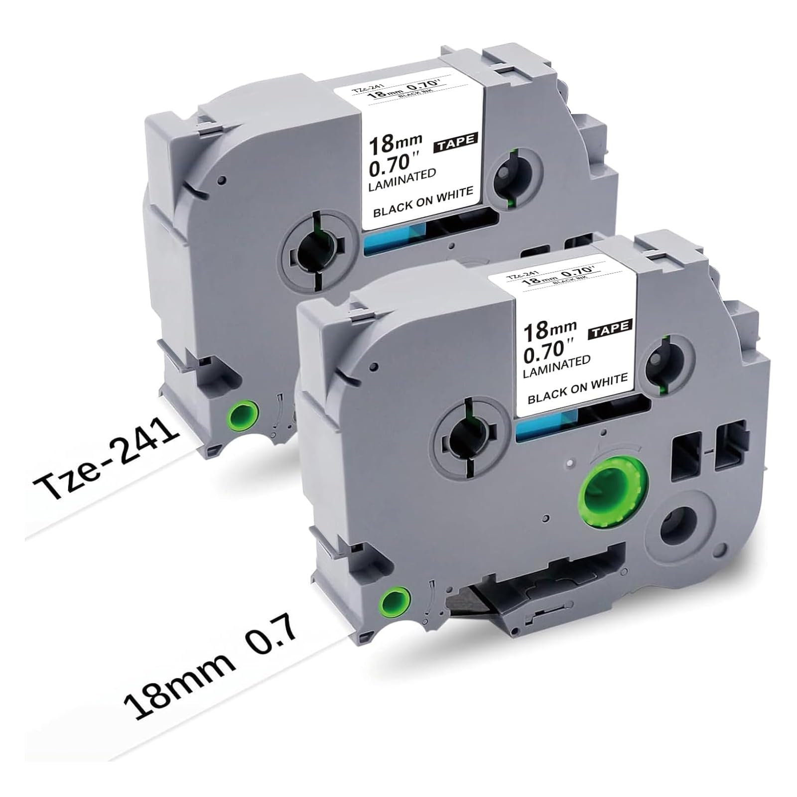 UNOKA Compatible for Brother TZe-241 18mm Black on White Laminated Tape, AZe-241 TZe241 TZE 18mm Tape Refills for Brother P Touch PT-710BT P750W D600VP H500 D400 D410 P700 1830VP E300 Cube