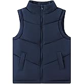 RAISEVERN Boys Puffer Vest Kids Zipper Winter Quilted Sleeveless Jacket with Pockets 5-12 Years