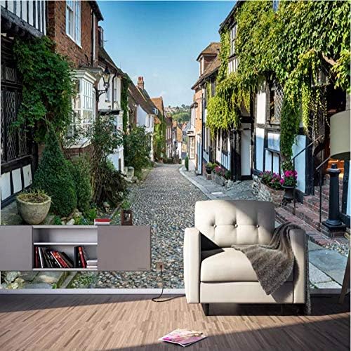 写真の壁紙3dヨーロッパタウンストリート壁画レストランカフェリビングルームの背景壁紙家