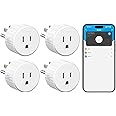 Govee Matter Smart Plug, WiFi & Bluetooth Plug Work with Alexa & Google Home, Smart Outlet with Schedule & Timer, Matter Smart Home with Voice & Remote Control, FCC & ETL Certified for Home, 4 Pack