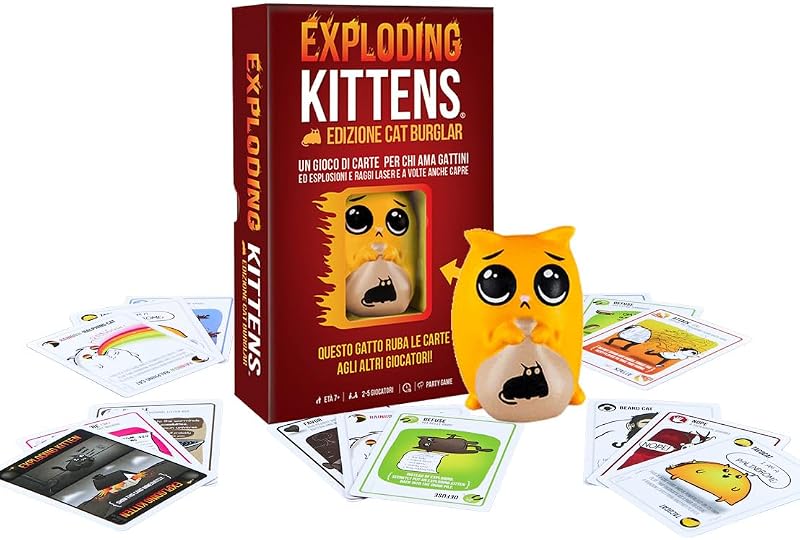 Asmodee – Exploding Kittens: Edizione Cat Burglar – Carte da Gioco