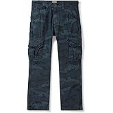 Mesinsefra Boys Cargo Pants,Boy Cotton Casual Hiking Slacks Pants Kids Combat Trousers C Blue 170CM-11-12 Years