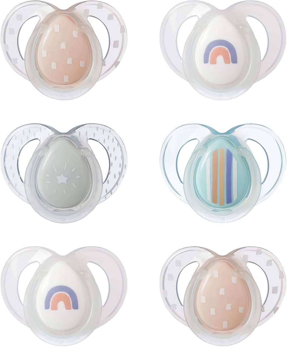 Tommee Tippee Nighttime Soother 6-18 Months Glow in the Dark 6 Pack