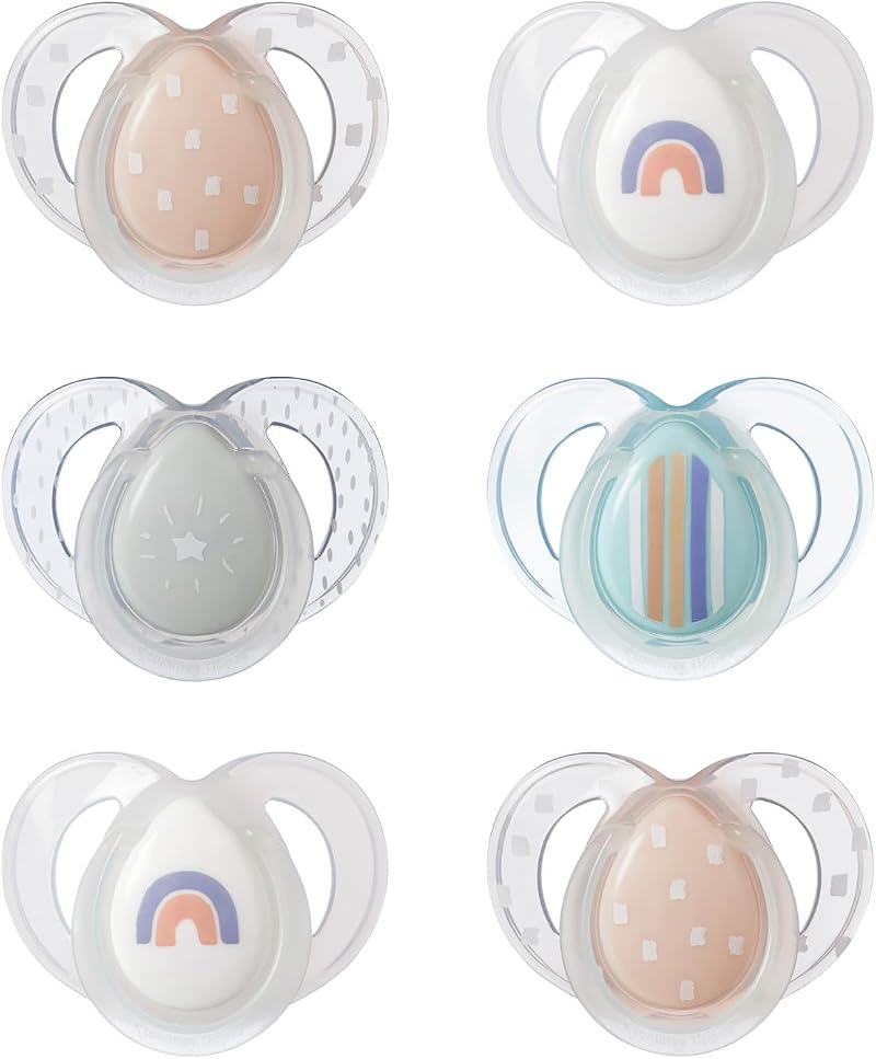 Tommee Tippee Nighttime Soother 6-18 Months Glow in the Dark 6 Pack
